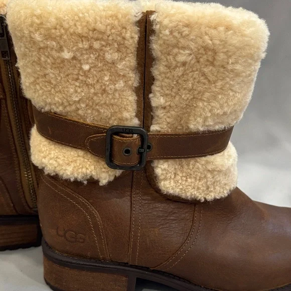 NWOT UGG Blayre II Shearling Leather Booties – Size 8 - Picture 6 of 16